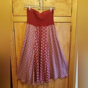 Gorgeous Vintage April Cornell Cotton Jacquard Skirt In Size M.